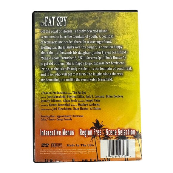 The Fat Spy DVD 1966 Jayne Mansfield Phyllis Diller Passion Productions Comedy - Picture 2 of 7